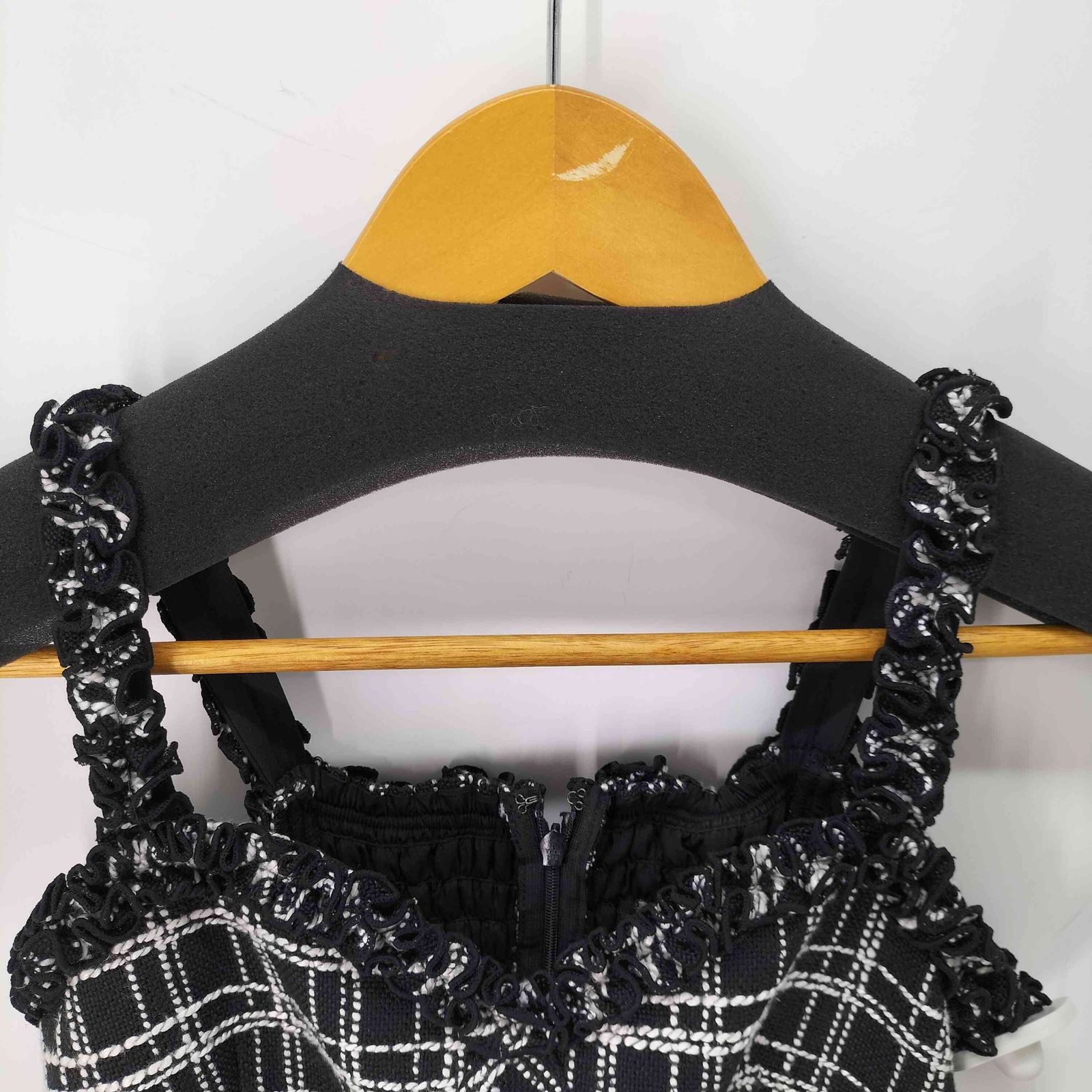 ダーリッチ Darich ツイードチェックリボンミニワンピース