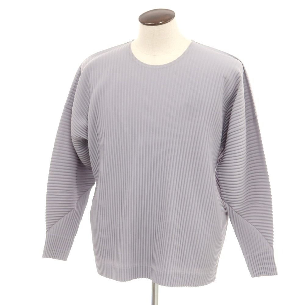 HOMME PLISSÉ グレー プリーツ 長袖カットソー