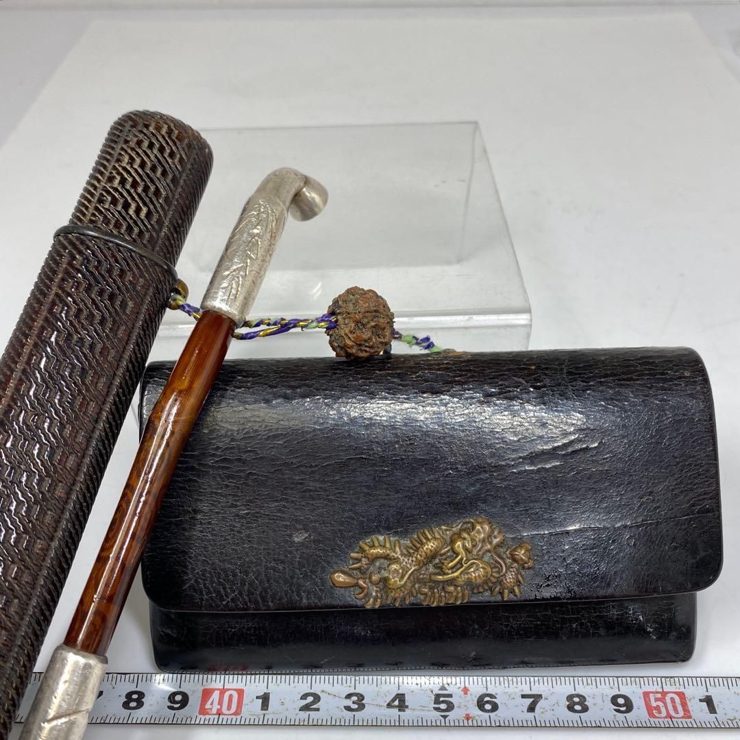 時代 銀キセル キセル筒 提げ物 143g トヒサ 東さ6-1005