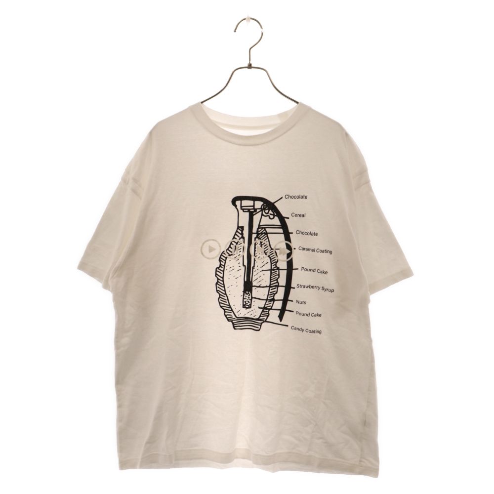 SEQUEL (シークエル) TEAM SEQUEL Tee チームシークエル 手榴弾 パフェ 半袖Tシャツ ホワイト