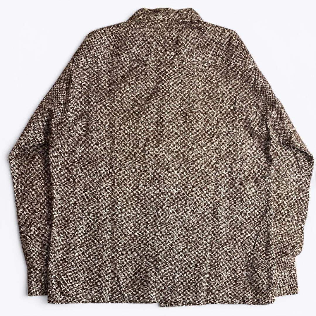 60s Glen Brae ネップ入りウール転写 プリントネルシャツ 2000000013831