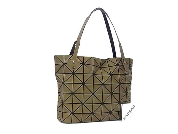 BAO BAO ISSEY MIYAKE バオバオイッセイミヤケ ロック2 PVC ショルダーバッグ トートバック レディース カーキ系 FM7306