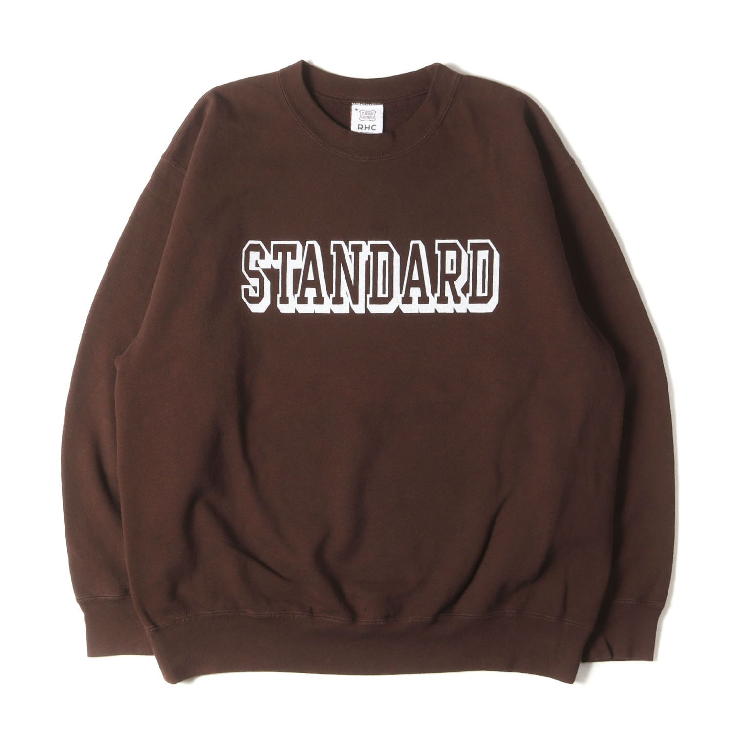 STANDARD CALIFORNIA スタンダードカリフォルニア スウェット サイズ:L 24SS Ron Herman 別注 ロゴ スウェットシャツ (RHC × SD Logo Sweat Pullover) ブラウン トップス コラボ【メンズ】