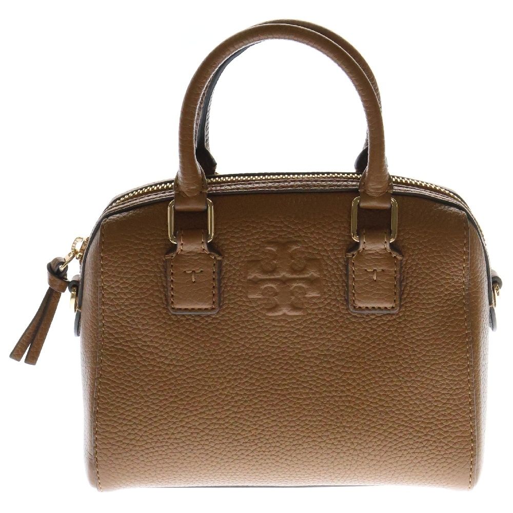 Tory Burch ゴールド金具 レザー ミニボストン TORY BURCH (トリー バーチ) ミニボストンバッグ 2way