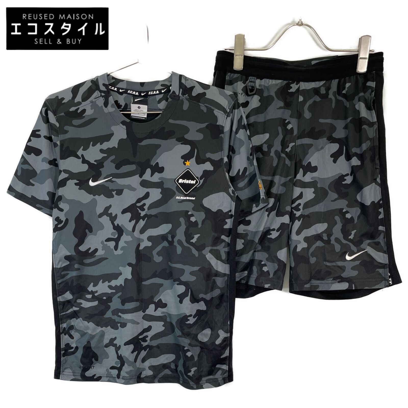 F.C.Real Bristol エフシーリアルブリストル ×NIKE 823126-010 16SS FCRB DF SS TOP AND SHORTS SET S