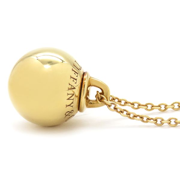 ティファニーTiffany ピンクゴールドボールネックレスAu750