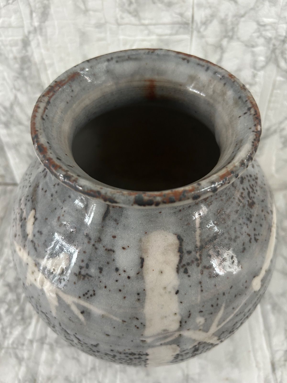 花瓶 フラワーベース 陶器 花器 セラミック モダン オブジェ 花びん 一輪挿し インテリア : イエロー シンプル 大型 パープル センターピース