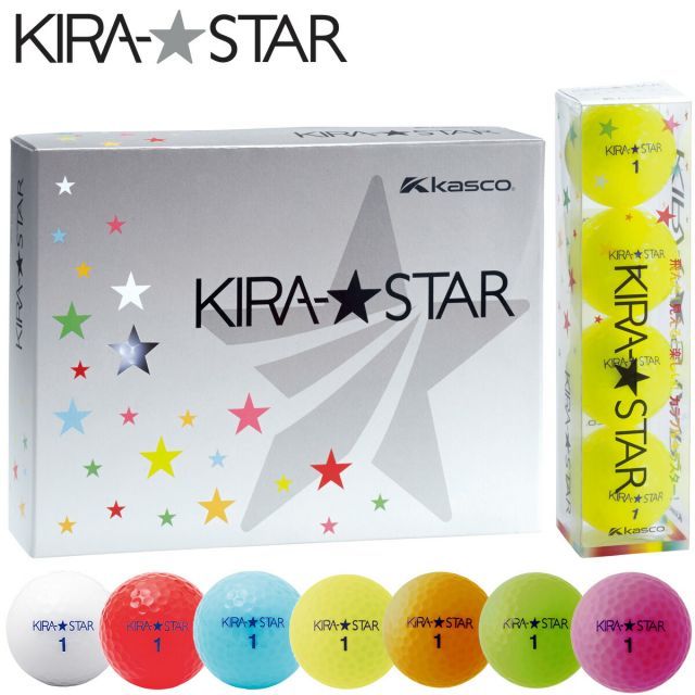 Casco Kirastar 22 Piece Distance Golf Balls, 1 Dozen, Pack of 12, KASCO KIRASTAR2 2024 Continuation Model Japanese Genuine