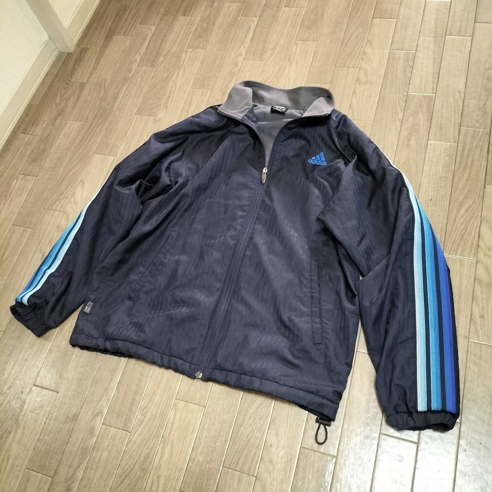 希少カラー☆00s OLD adidas 万国旗タグ ナイロンジャケット