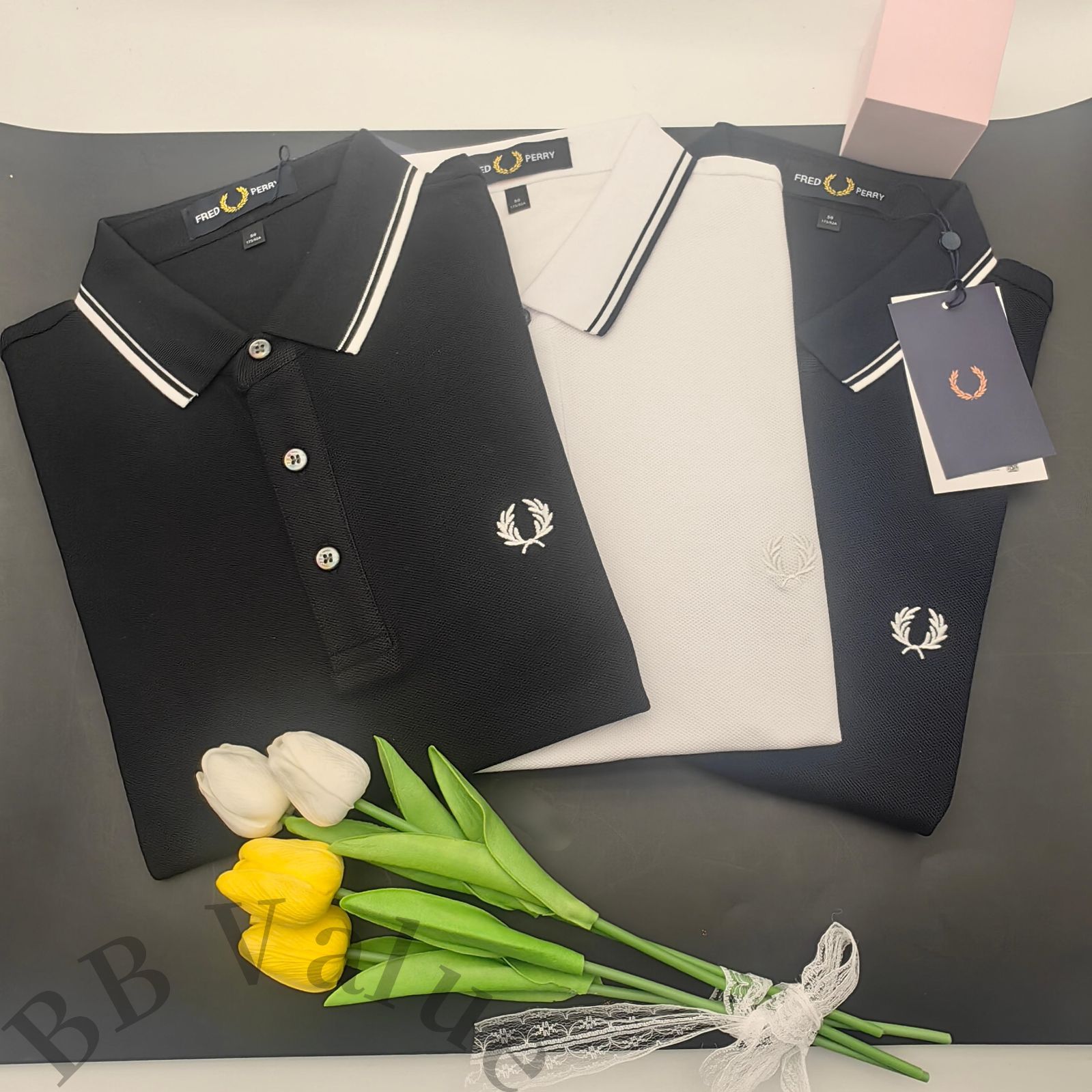 フレッドペリー　ポロシャツ　半袖　XL 黒　白 FRED PERRY - 大人気 G3600 白黒 フレッドペリー ポロシャツ