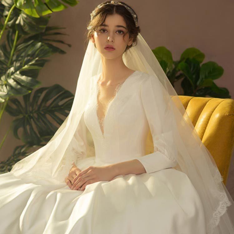 ロングドレス ロングドレス ウェディング フィッシュテール パーティー