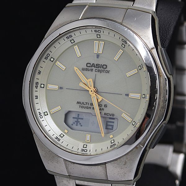 【新品未使用】CASIO 電波ソーラー　稼働　wva-m600 デジアナ タフソーラー カシオ ウェーブセプター WVA-M600 デジアナ