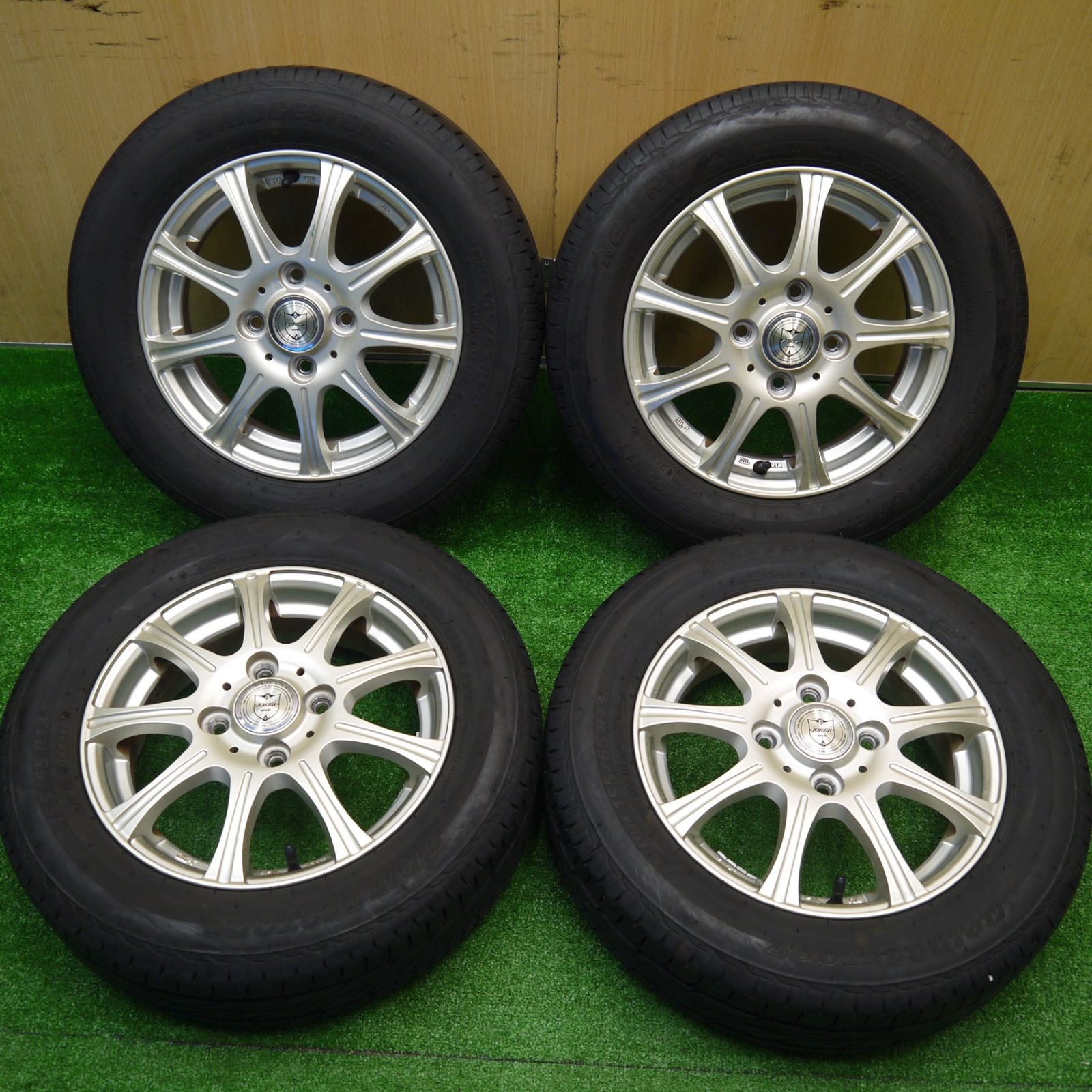 バリ溝 キレイ ほぼ10分 155|65R13 ブリヂストン ネクストリー エコピア JOKER ジョーカー 13インチ PCD100|4H 5101502Hノ