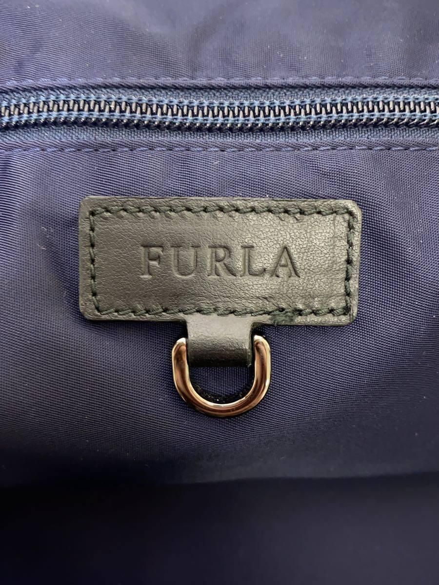 FURLA リュック ナイロン ネイビー 総柄