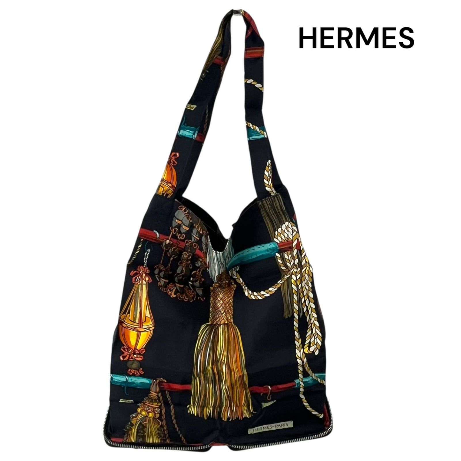 ● エルメス HERMES シルキーポップ エコバッグ 折りたたみ トートバッグ 刻印四角K レディース 5D644