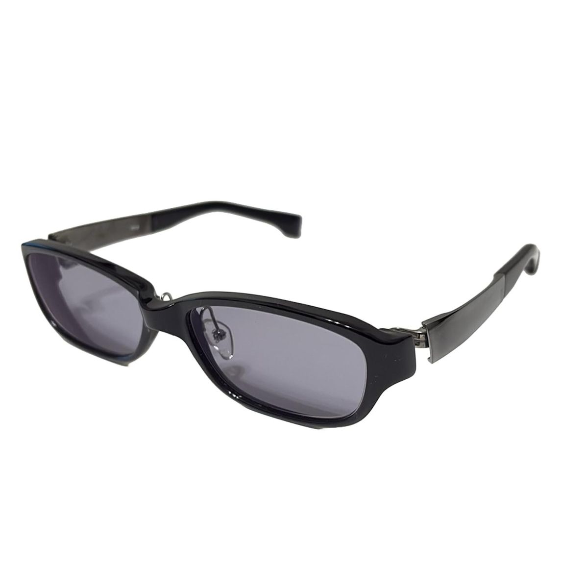 999.9 フォーナインズ サングラス - シルバー×黒×グレー 度入り