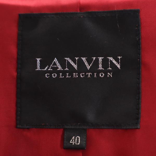 ランバン 羊革 レザージャケット 40 オレンジ系 LANVIN レディース 