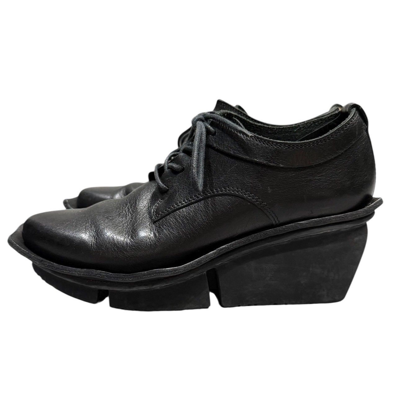 trippen トリッペン Leather Steady Shoe in Black スクエア