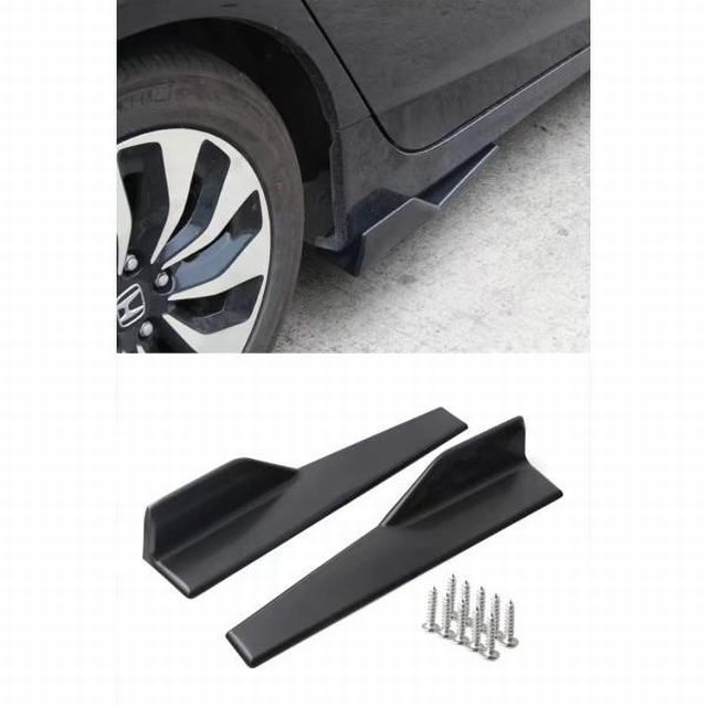 1ペア 2M 汎用品 サイド スカート Rocker パネル リップ スプリッターs シビック ベンツ BMW ABS