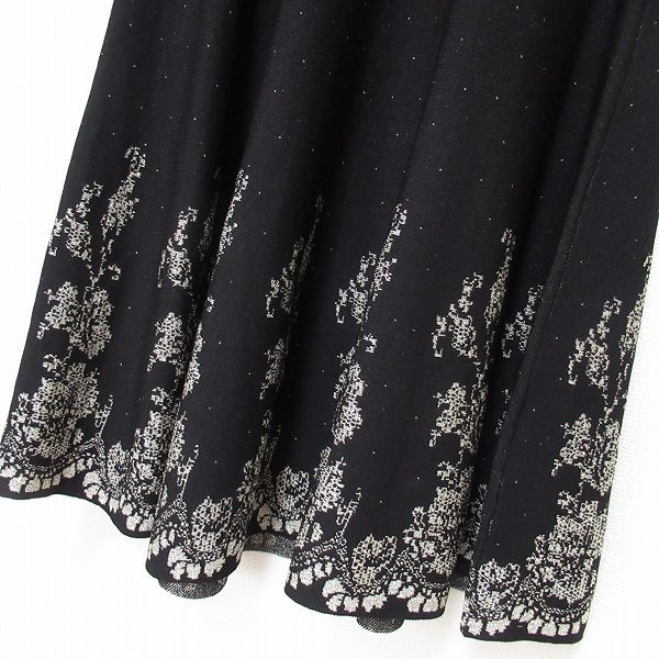 タルボット Talbots ノースリーブ ワンピース ブラック ラメ