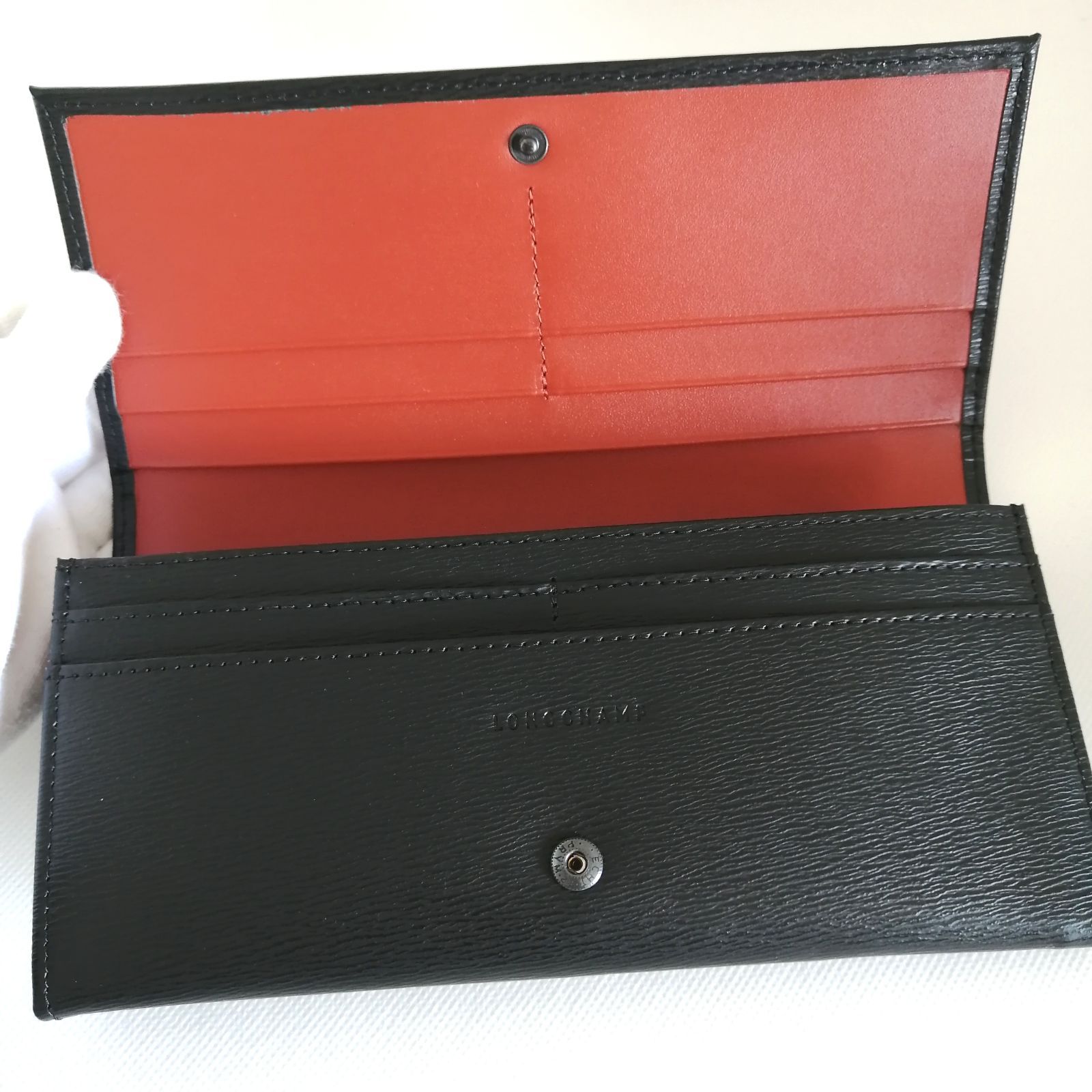 極美品 ロンシャン LONGCHAMP 長財布 レザー ブラック 【928】 - メルカリ