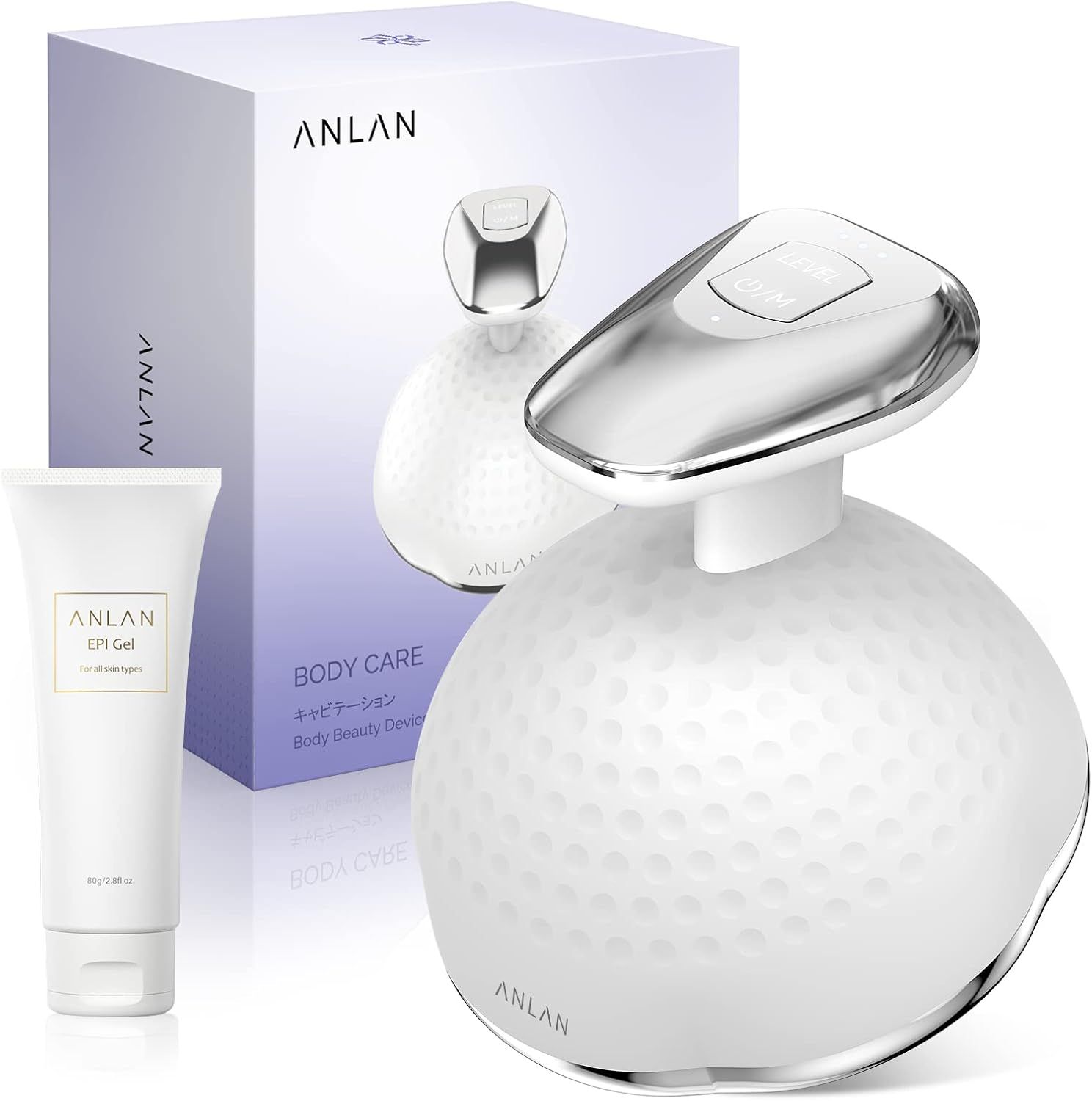 【ボディに集中ケア】ANLAN キャビテーション 家庭用 美顔器 EMS RF 超音波 ボディ専用 LED搭載 1台7役 3種類モード 3段階強 IPX6生活防水 10分間自動電源オフ 全身エステ可能 全身美容器 男女兼用 