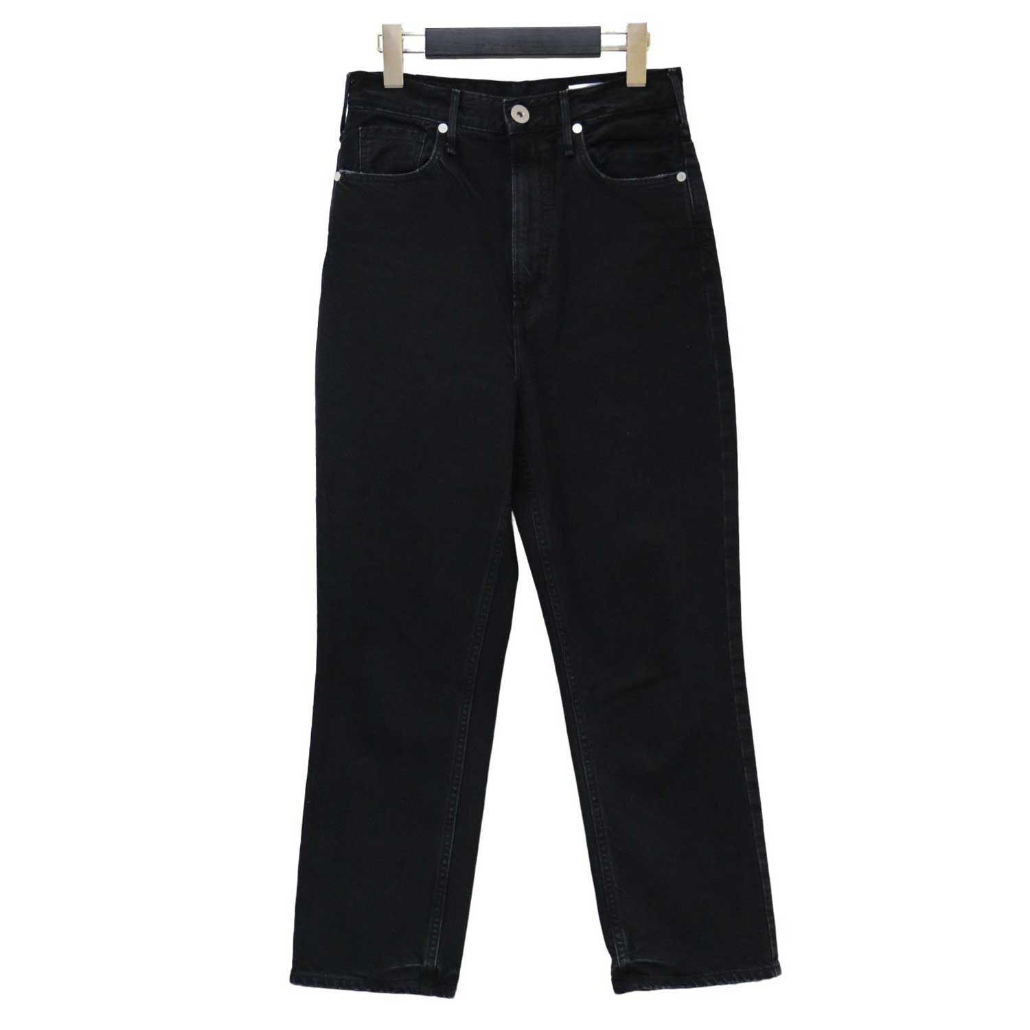 upper hights アッパー ハイツ IENA 別注 パンツ ブラック 黒 サイズ 23 S | 24秋冬 ハイライズ ストレート デニム | THE ANNETTE ヴィンテージ加工 | | ボトムス ジーンズ レディース