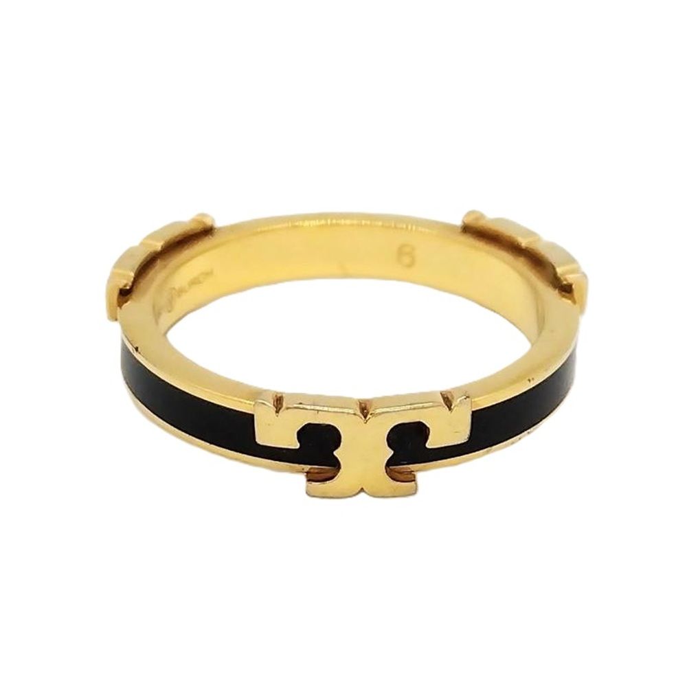 TORY BURCH【 リング】指輪/ロゴ トリーバーチ Tory Burch ロゴ リング 指輪 約12号【中古