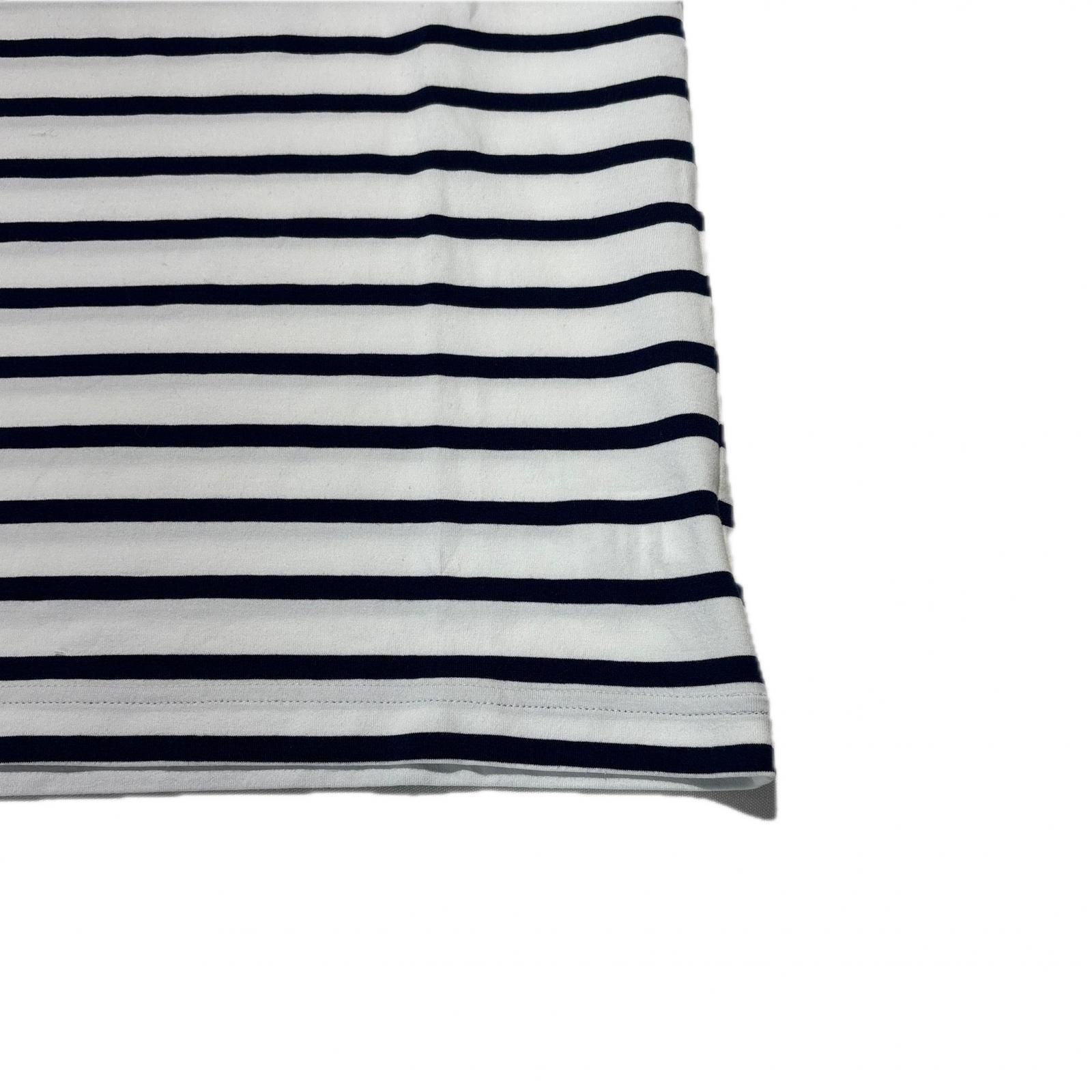 レディース パーリーゲイツ PEARLY GATES 半袖シャツ 1 M 白×紺 ホワイト モックネック ボーダー WWW_NOITHATQUANGTHANH_NET