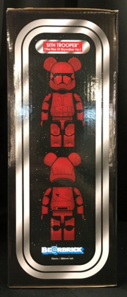 BE@RBRICK SITH TROOPER 100％ &amp; 400％ 新品未開封 Medicom Bearbrick Star Wars Sith Trooper Chrome Version 400