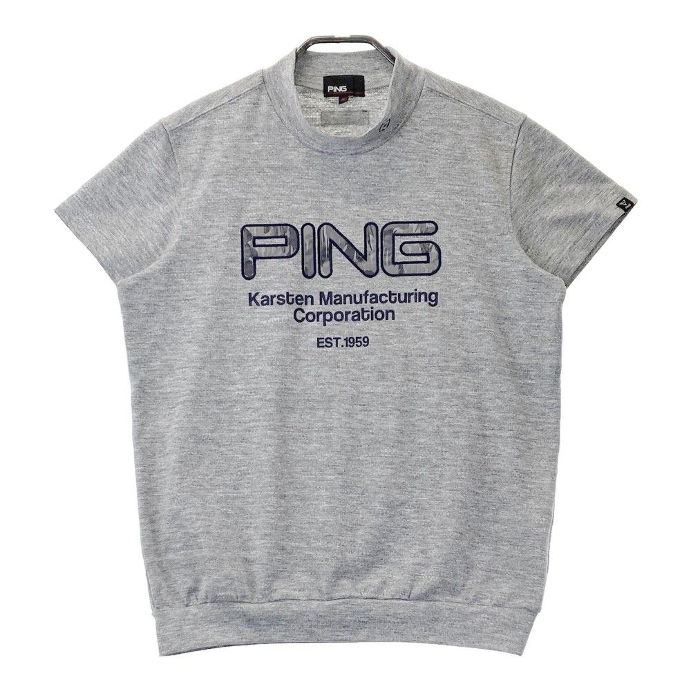 【新品】PING Tシャツ Mサイズ グレー サイズ：M PING ピン 2024年モデル ハイネック 半袖Tシャツ