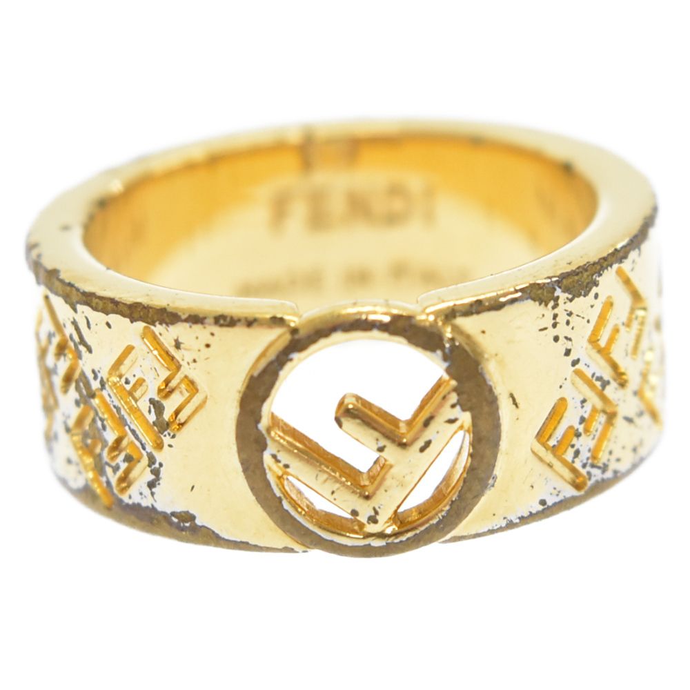 FENDI (フェンディ) F is FENDI GOLD RING FFズッカロゴ総柄リング ゴールドメッキ - BRINGメルカリ店 - メルカリ