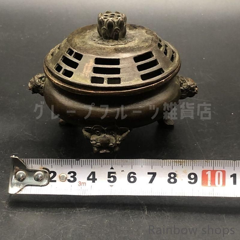 銅器 三層獅足祥雲紋薫香炉 茶道檀香炉 盤香炉 仏具 工芸品 置物 銅器 三層獅足祥雲紋薫香炉 茶道檀香炉 盤香炉 仏具 工芸品 置物