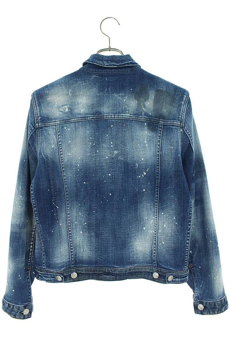 ディースクエアード 21SS SPLATTER DENIM JACKET S74AM1136 ペンキ加工