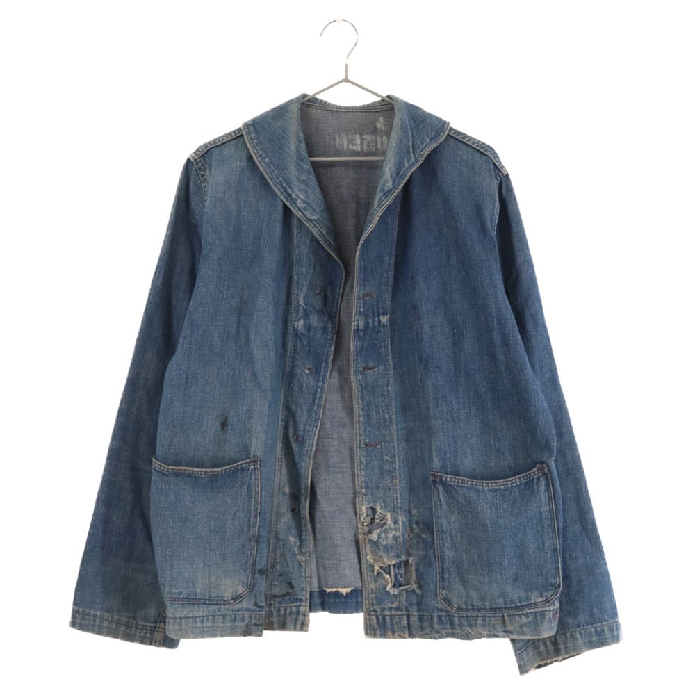 ジャケット・アウター usnavy Shawl Collar Denim Coverall 40's] WWⅡ U.S.Navy Shawl Collar Denim Coverall
