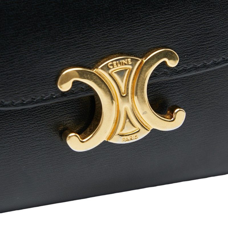 セリーヌ トリオンフ スモール フラップウォレット ブラック レザー レディース CELINE 1-0234711 NICORILABO_COM