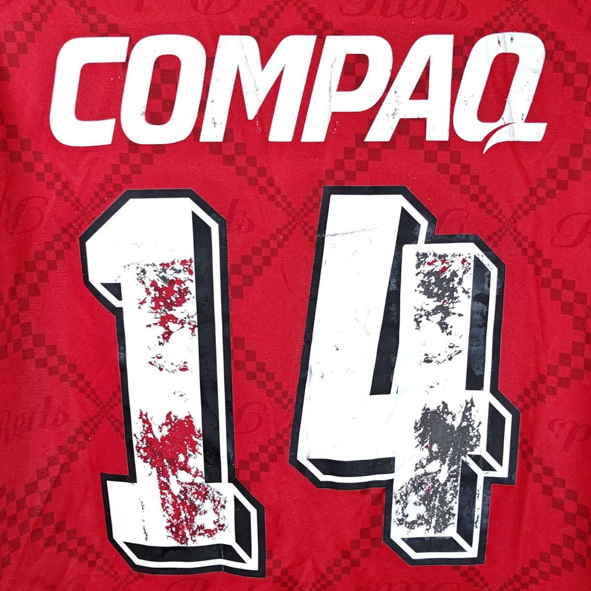 プーマ 浦和レッズ 1998 ホーム ユニフォーム 長袖 #14 礒貝洋光 XO PUMA 2002 FIFAワールドカップ 招致活動 ワッペン付き サッカー Jリーグ