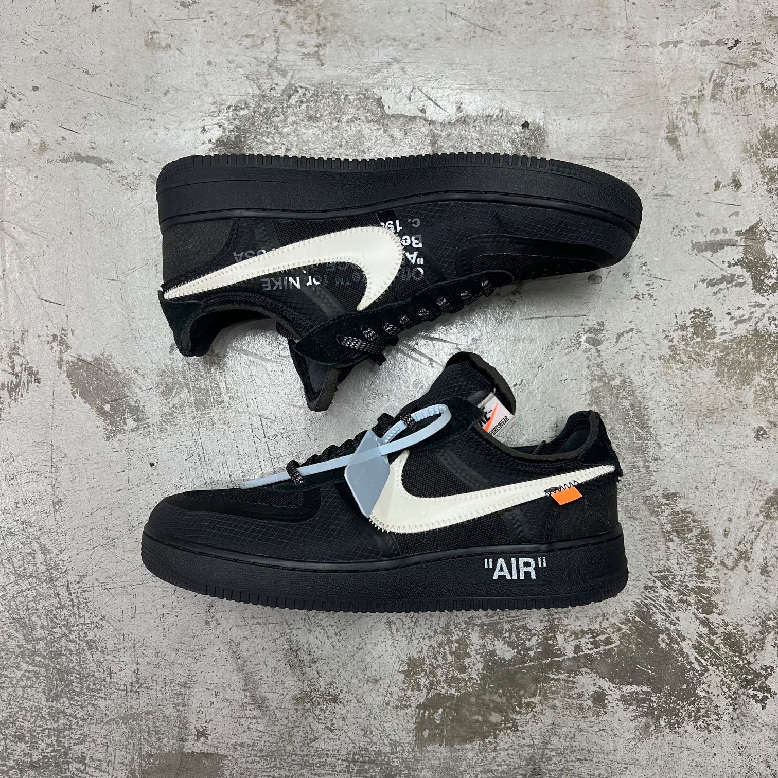 Off-White Nike Air Force 1 Low Black ao4606-001 コラボ エア
