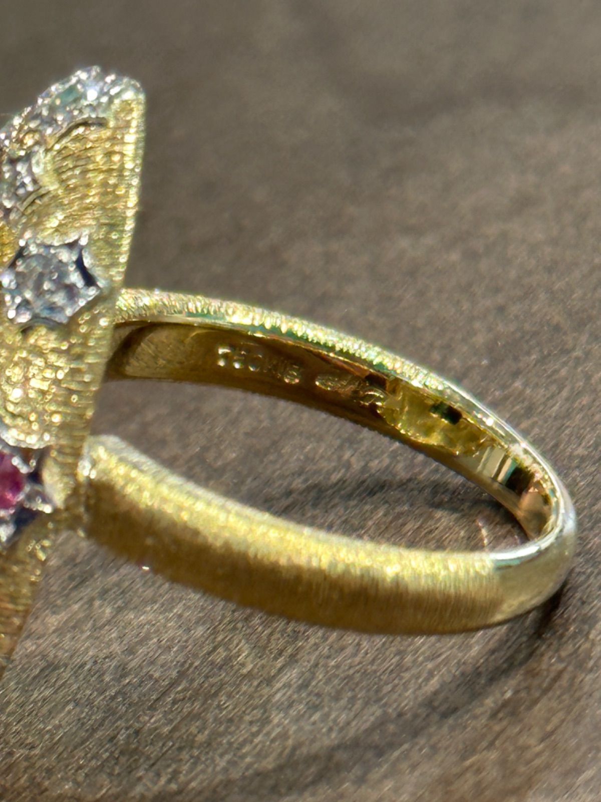 750/K18天然インディゴライトトルマリン2.01ctダイヤ0.37ctリング  