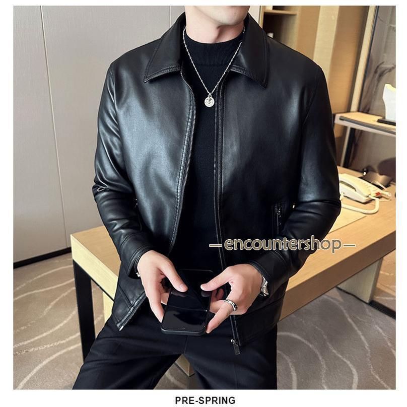 アドラー Adrer ダブルライダースジャケット フェイクレザー ハーフ