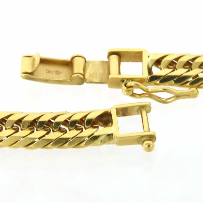 喜平 12面 T トリプル ネックレス K18YG 50.8g 50cm チェーン 造幣局