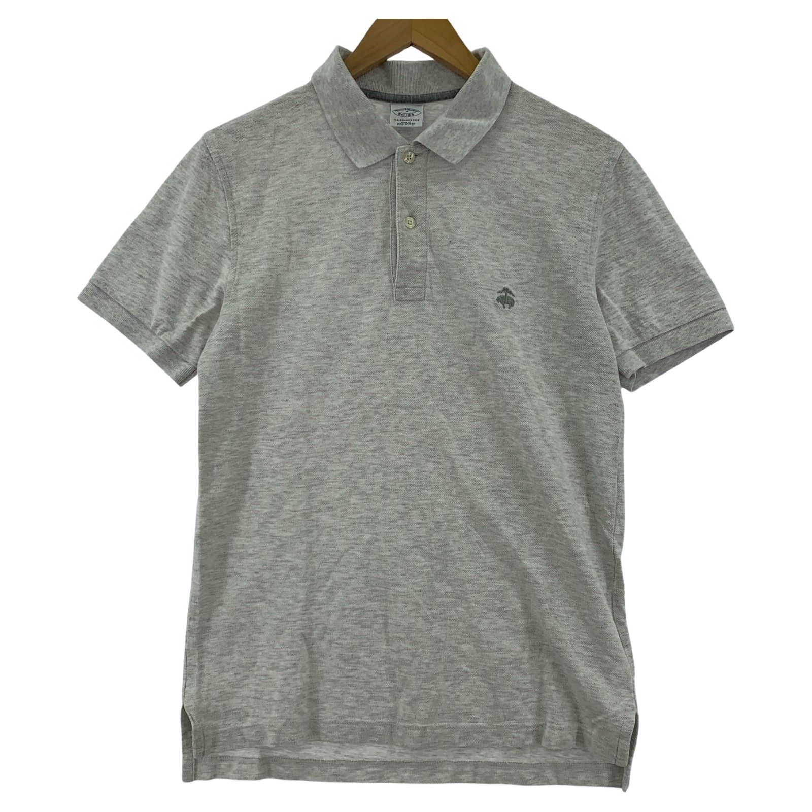 新品未使用　Brooks Brothers グレー ポロシャツ M Brooks Brothers ブルックスブラザーズ ワンポイントロゴ刺繡