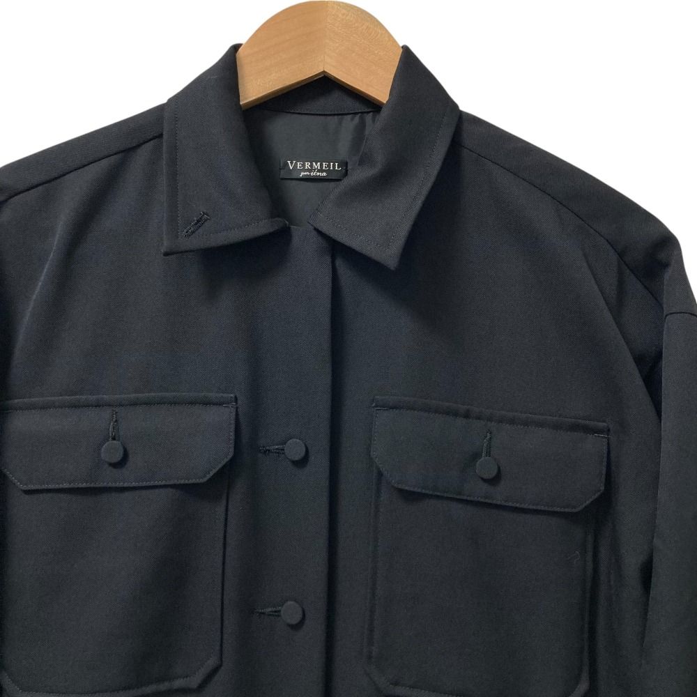 24AW VERMEIL par iena ヴェルメイユパーイエナ MIKA NAGASAWA オールインワン ジャンプスーツ サイズ36 ブラック レディース 古着