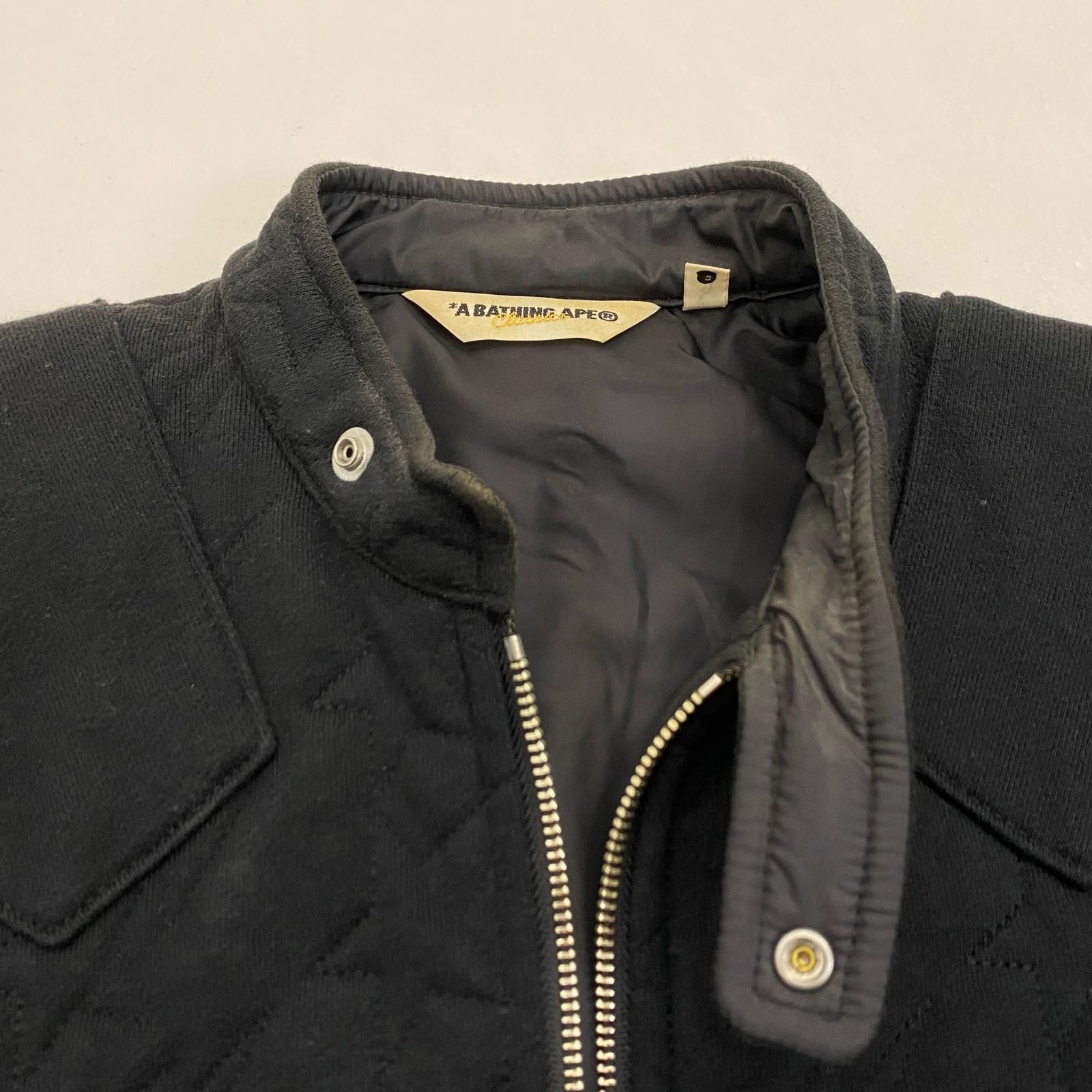 姫路東店 A BATHING APE | アベイシングエイプ その他アウター キルティングジャケット ブラック サイズ M 95