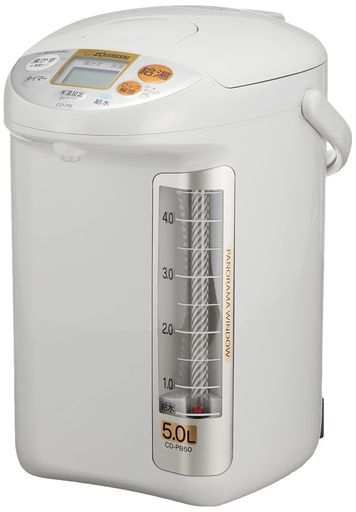 象印マホービン電気ポット大容量5.0L優湯生標準タイプタイマー機能省エネ設計グレーCD-PB50AM-HA