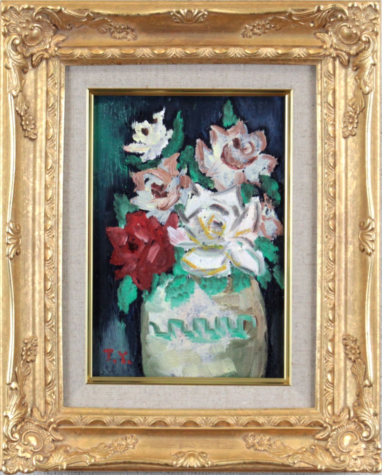 横山トシ『バラ』油彩画【真作保証】 絵画 横山トシ『バラ』油彩画【真作保証】 絵画 - メルカリ