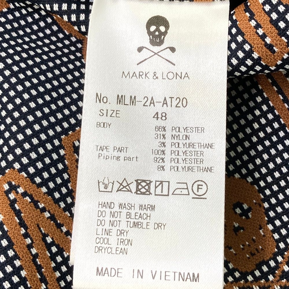 サイズ：48 MARK&LONA マークアンドロナ ハーフパンツ ロゴ総柄