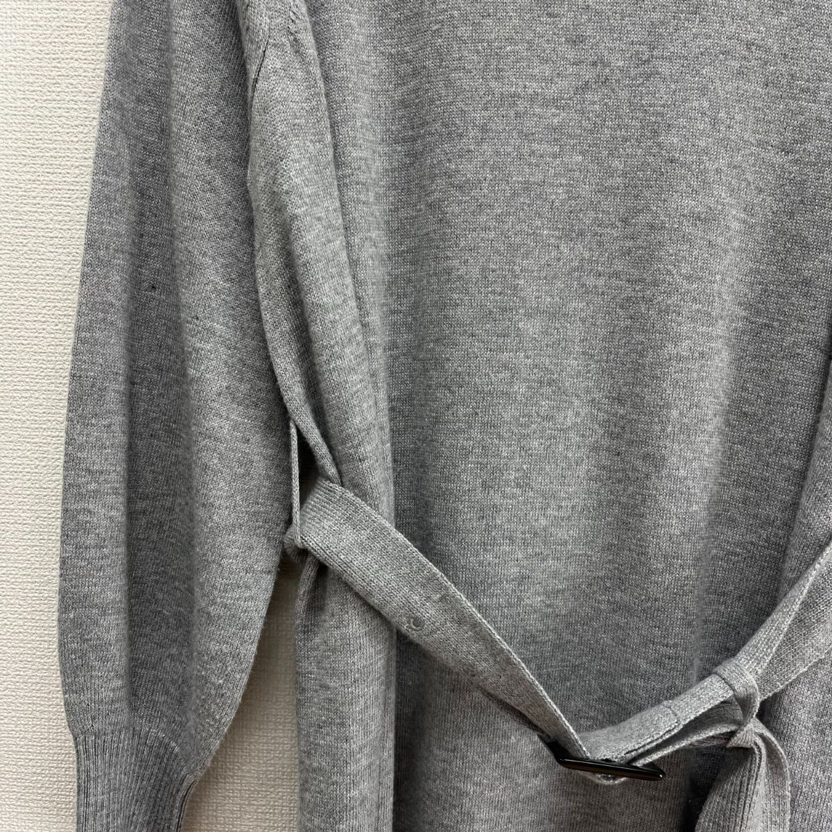 【美品】BLUELABEL CRESTBRIDGE/ニットワンピース 美品 ブルーレーベルクレストブリッジ チェックスカーフプリント