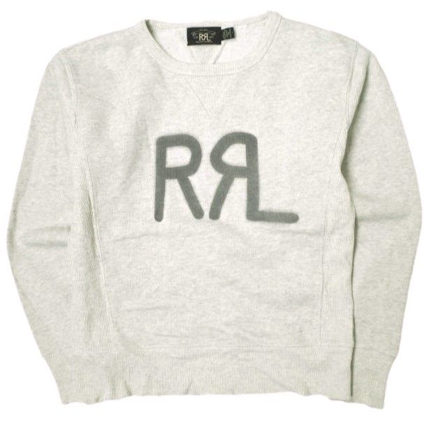 美品　RRL　両V　霜降りグレー　スウェット　S　裏起毛 美品 RRL 両V 霜降りグレー スウェット S 裏起毛