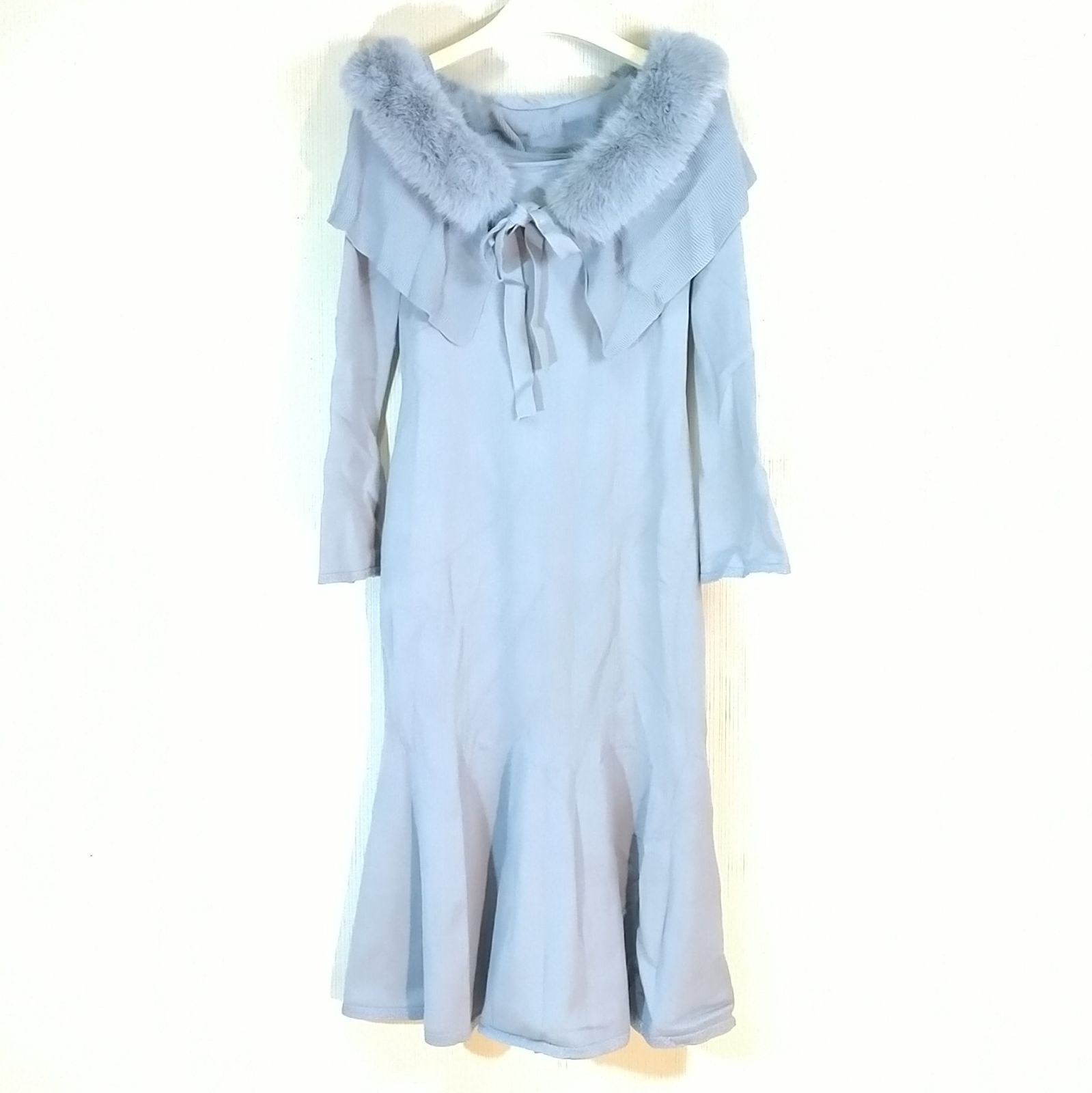 ワケあり！【タグ付き】Ritz Faux Fur Mermaid Dress ニット ワンピ－ス cloud ファ－ デザイン Her lip to  - メルカリ